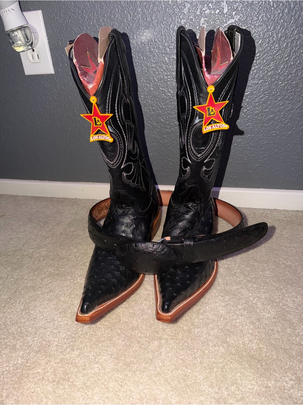 Los Altos Boots/Botas with Belt/Cinto